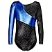DAXIANG Gymnastics Leotards for Girls, Long Sleeve Leotard for Girls Gymnastics Outfit Black Shorts Dance Unitard Biketards