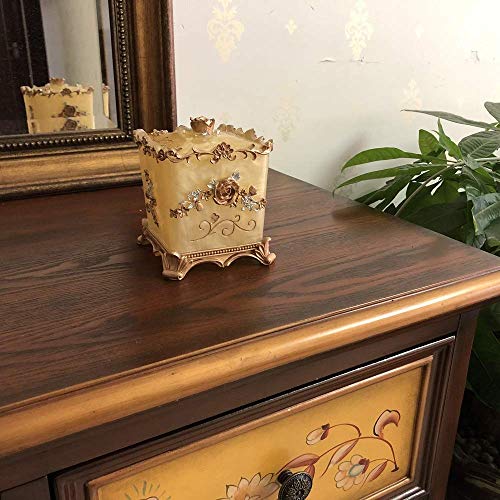 Easycomf Toothpick Holder Toothpick Dispenser cotton swab box high-grade creative toothpick box for living room and storage box(Champagne Gold)