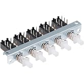 uxcell Interlock Push Button Switch Piano Type DPDT 6 Pin 5 Row