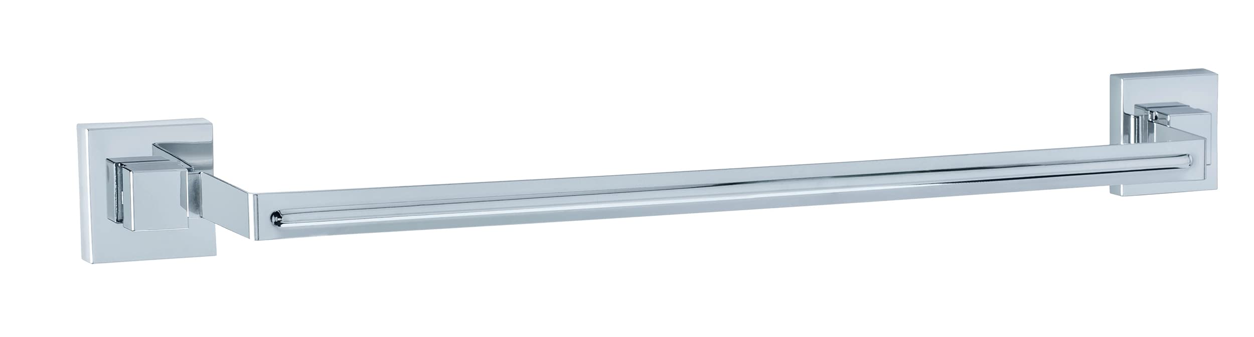 WENKO Vacuum-Loc® Towel Rail UNO QUADRO - Towel Rail, Stainless Steel, 61.7 x 5 x 6 cm, Glossy