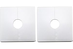 LOVEIYSP Lovelysp-ABS plastic wall hole decorative cover wall-mounted water pipe cover square shower faucet decorative cover (square silver 22mm hole) - 2pcs