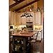 Westinghouse Lighting 6345000 Iron Hill Four-Light, Oil Rubbed Bronze Finish with Highlights Indoor Chandelier/Semi-Flush Ceiling Fixture, 4