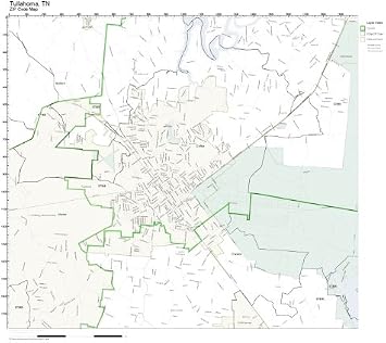 Amazon.com: ZIP Code Wall Map of Tullahoma, TN ZIP Code Map Not