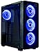 VIVO ATX Mid Tower Computer Gaming Black PC Case w/ Tempered Glass Side Panel, 6 Fan Ports, 3-speed control, USB 3.0 (CASE-V08)