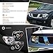 Autozensation Compatible with 2005-2007 Nissan Pathfinder, 2005-2008 Nissan Frontier, Left + Right Pair Headlamps Assembly, Projector Headlights Black