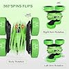 GEEKERA-Remote-Control-Car-4WD-Electric-RC-Race-Stunt-Car-with-Double-Sided-360Spins-Flips-LED-Headlights-High-Speed-Off-Road-Racing-Vehicle-for-Kids-Boys-Girls-Toys-Gifts-Green GEEKERA Remote Control Car, 4WD Electric RC Race Stunt Car with Double Sided 360°Spins Flips, LED Headlights, High Speed…