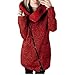 Boomboom Winter Clothes, Women Plus Size Zipper Long Sweatshirt Outwear Coat Size S-5XL