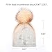 Winter Beanie Hats for Women Real Fur Pom Pom Slouchy Beanies Bobble Ski Cap