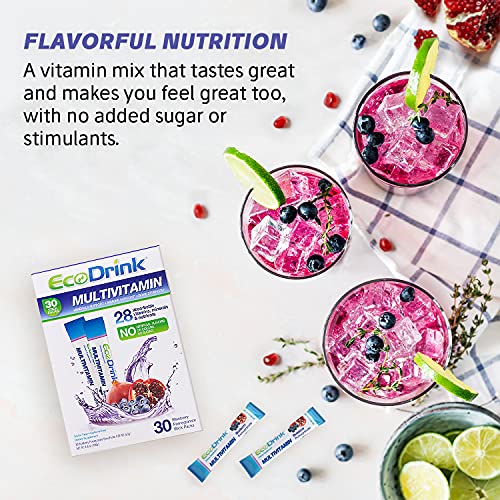 EcoDrink Multivitamin Energy Powder Drink Mix Electrolytes