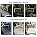 MOPANXI Car Seat Pockets PU Leather Car Console Side Organizer Seat Gap Filler Catch Caddy with Non -Slip Mat 9.2x6.5x2.1 inch Black (2 Pack)