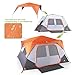 ALPHA CAMP 8 Person Instant Tent for Camping Easy Setup Cabin Tent with Foot Mud - 10' x 9' Orange