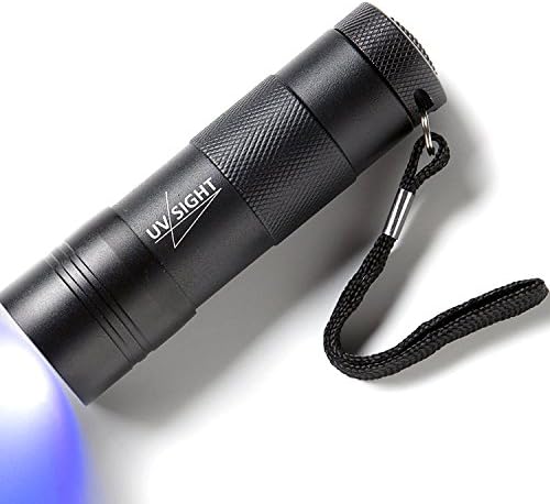 Blacklight UV Flashlight Handheld Urine Stain Detector. The Best 12 LED Ultra Violet Flashlight to Find Stains on Carpet, Rugs or Furniture Material. 3 x AAA Batteries Included &amp; Inserted