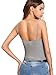 SheIn Women's Casual Basic V Neck Lace up Ribbed Cami Top
