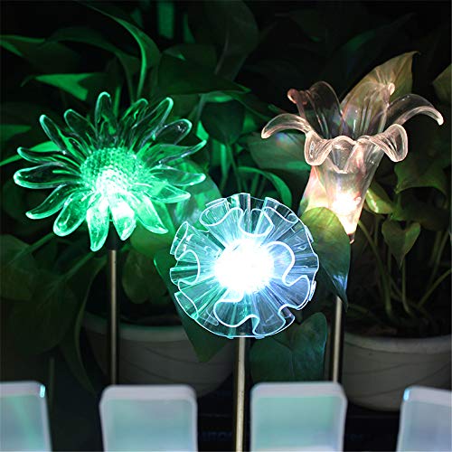 image for MIYA LTD LED Solar Garden Stake Lights,Miya 3PCS Outdoor Solar Power S