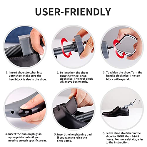 YOLOPLUS+ Plastic Shoe Stretcher Men Adjustable Shoe Trees for Men