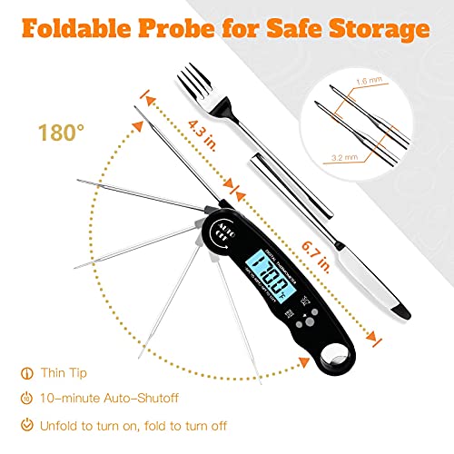 Meat Thermometer, WAVELANE Meat Thermometers for Cooking Grilling and