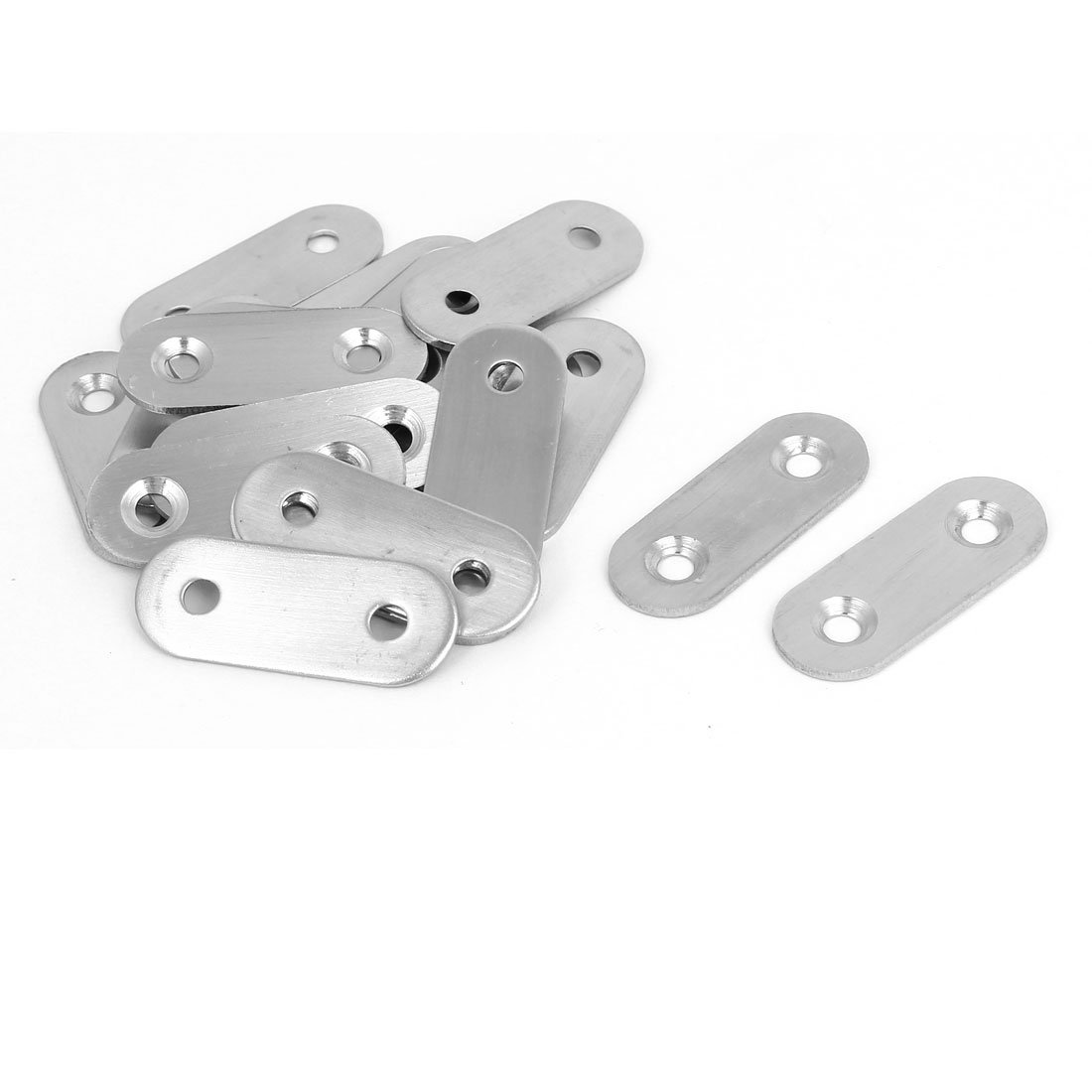 sourcingmap 40mm x 16mm Straight Corner Brace Bracket Flat Repair Plates Connector 20PCS
