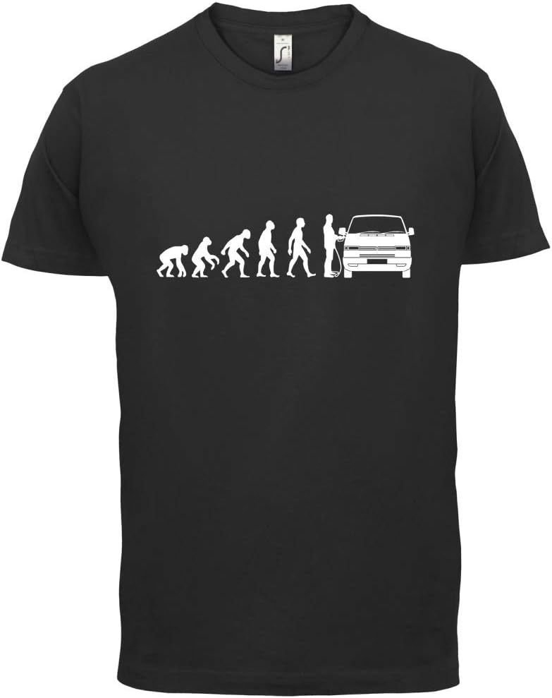 Evolution of Man T4 Campervan - Mens T-Shirt - Black - Large