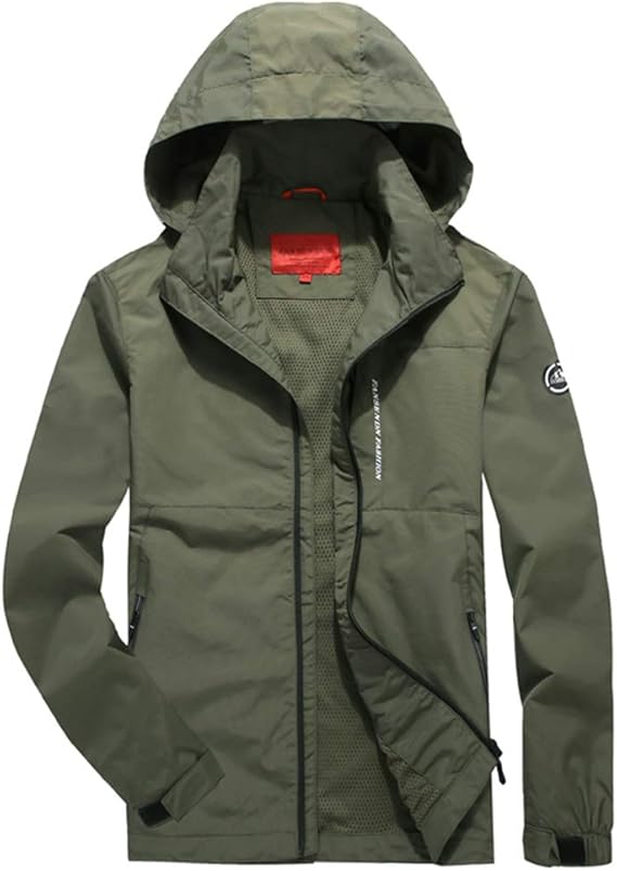 Amazon Manatsulife メンズ ジャケット コート アウター ウインドブレーカー カジュアル 大きいサイズ 春秋冬 フード 防風 撥水 5332 コート ジャケット 通販