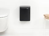 Brabantia Bo Waste Bin 4L Small Wall Mount Matt Black Easy Open Soft Close view 9