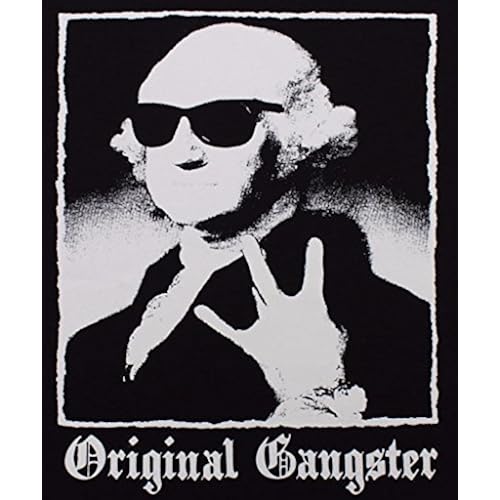 Original Gangster George Washington Founding Fathers Funny Men's T-Shirt Clothing, Shoes & Jewelry, Novelty & More, Clothing, Novelty, Men, Shirts, T-Shirts