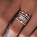 Ring,AutumnFall 2017 New Fashion 5PCS/Set Rose Gold Stackable Ring Sparkly Rings (Gold, Size 8)