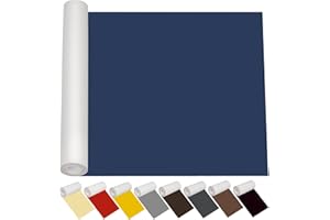 CINDY'S TAPE Leather Repair Patch Kit for Furniture 12.6X60 inch Dark Blue Waterproof Durable Leather Tape,Self-Adhesive Leather Patches for Couch,Sofa,Car Seat,Vinyl Chairs,Fabric Fix Etc.