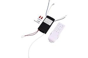 PETSTIBLE Ceiling Fan Remote Control Kit Replacement, 6-Speed & Timing, Remote Replacement for DC Ceiling Fan Light(English version)