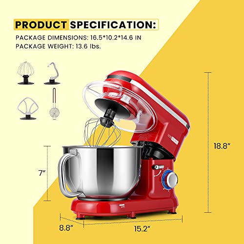 VIVOHOME Stand Mixer, 660W 10 Speed 6 Quart TiltHead Kitchen Electric