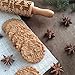 Embossing rolling pin Christmas Wooden embossing rolling pin with Christmas Symbols Cookie Cutter Used by Bakers Cooks for Pasta Cookie Dough Pastry Bakery Pizza Fondant Chapati