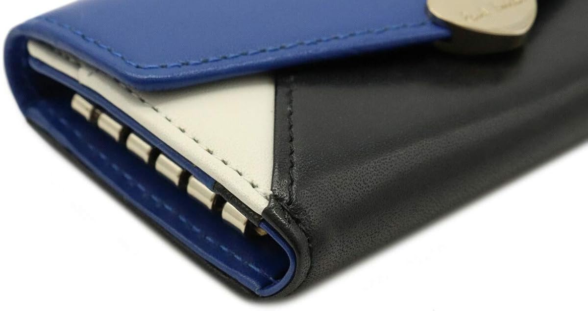 Amazon ポール スミス Paul Smith ポールスミス カラーミックス ラブレター 5連キーケース レザー ブルー 青 ブラック 黒 ホワイト 白 Pwd280 中古 Paul Smith ポール スミス キーケース