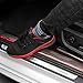 Door Entry Guards Scratch Cover Protector Paint Threshold Guard,Carbon Fiber red Edge Rubber car Bumper Door Guard/Rear Bumper Guard Scratch Scratch Protection Strip 100% Waterproof(width5CM long2.5M)