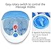 Giantex Foot Bath Massager Spa, Warm Heat Bubbles 4-Head Electric Handheld Pedicure Scrubber Removable Cover Vibration Massage, Double-Layer Barrel Non-Cracking Foot Baths w/Callus Remover (Blue)