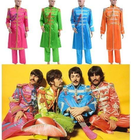 Amazon Webessence コスプレ衣装 ザ ビートルズ The Beatles ハロウィン衣装風 ピンク コスプレ コスチューム オリジナル ブレスレット 付き 男性m コスプレ 仮装 通販