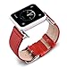 5 Colors for Apple Watch Bands 38mm and 42mm, Fullmosa Jan Calf Leather Replacement Band/Strap for Apple Watch Series 3, iWatch Series 3, Series 2, Series 1, Sport 2015 2016 2017, 42mm Red