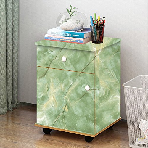 GanDecor Green Faux Marble Wall Sticker Art Decor Self Adhesive Furniture Refurbished Home Decorative Roll Removable 60x180cm/23.62x70.87 - Thumbnail 4