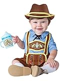 InCharacter Costumes Baby Boys' Little Lederhosen Costume, Blue/Brown, Large