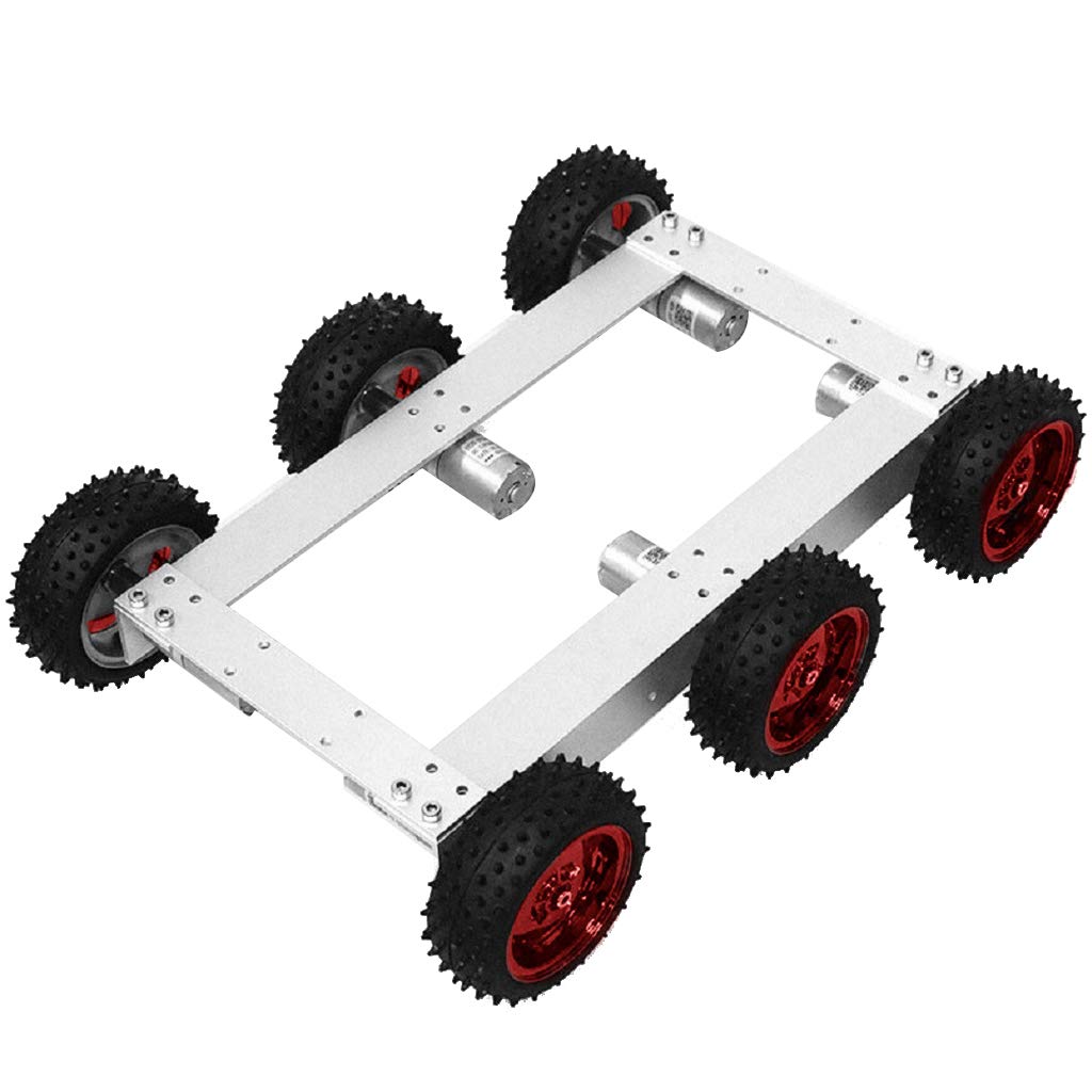 B07prwxdnk スマートカー スマートロボット カー シャシ一 6wd Diy 12v 負荷約5kg 簡単な組み立て 全3色 レッド Almencla レッド カー用ボディパーツシャーシ 大放出セール Baudouin Ma
