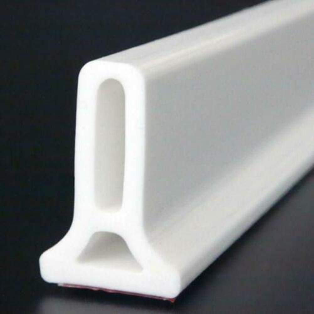 Silicone Strip Shower Collapsible Bathroom Floor Kitchen Seal Screen Door Seal Strip Self Adhesive,Bendable Waterproof Blocking Strip Shower Barrier And Retention System