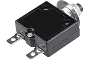 Haosie Thermal Circuit Breaker, 15A Thermal Switch Reset, Manual Reset Thermal Overload Protector(15A)