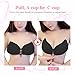 [NEW VERSION FBA] Adhesive Bra, Push Up Strapless Bra with Drawstring Reusable Invisible Silicone Backless Bras for Women (Cup D, Black 1)