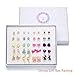 Onnea Multi Packs Animals Flowers Theme Earrings Set for Girls, Hypoallergenic (40-Pack)