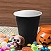 TWIDDLERS 100 Pack 16 Oz Large Halloween Plastic Tumblers, Black & Orange Plastic Drinking Cups for Party, Birthday, Christmas, Thanksgiving & Wedding