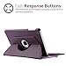 iPad Mini Keyboard Case, Boriyuan Detachable Wireless Bluetooth Keyboard PU Leather Cover with 360 Degree Rotating Stand and Screen Protector + Stylus for Apple iPad Mini 1/Mini 2/Mini 3, Purple