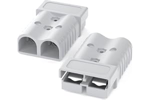 SOUNDACTURE 2PCS 350 Amp Battery Quick Connect Connector 2/0 AWG Gray 350A Quick-Connector Disconnector Grey