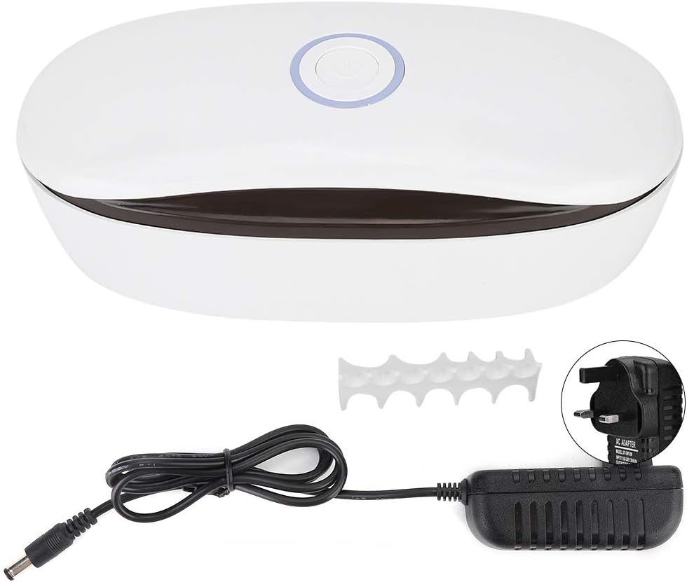 Uv Sterilizer Box, Professional Toothbrushes Sterilizer Nail Equipment Sterilizer Underwear Cleaner Tableware Utensil Sanitizer Box with UV Disinfection Lamp(9 Chips UK Plug)