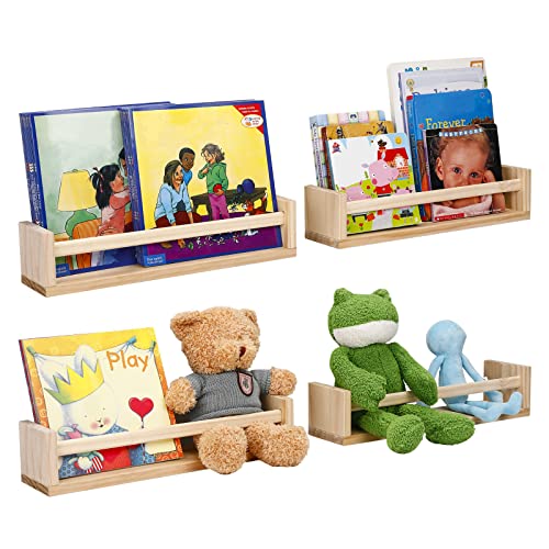 Nursery Book Shelves Wall Bookshelf for Kids Room Wood Floating