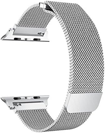Walcase for Apple Watch Band 38mm 42mm, Milanese Loop Replacement Metal iWatch Band for Apple Watch Series 3 2 1 (38mm, Silver)