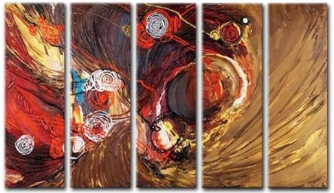 Sangu 5-Piece Flashes of the Abyss Oil Painting Canvas Wall Art [Kitchen]