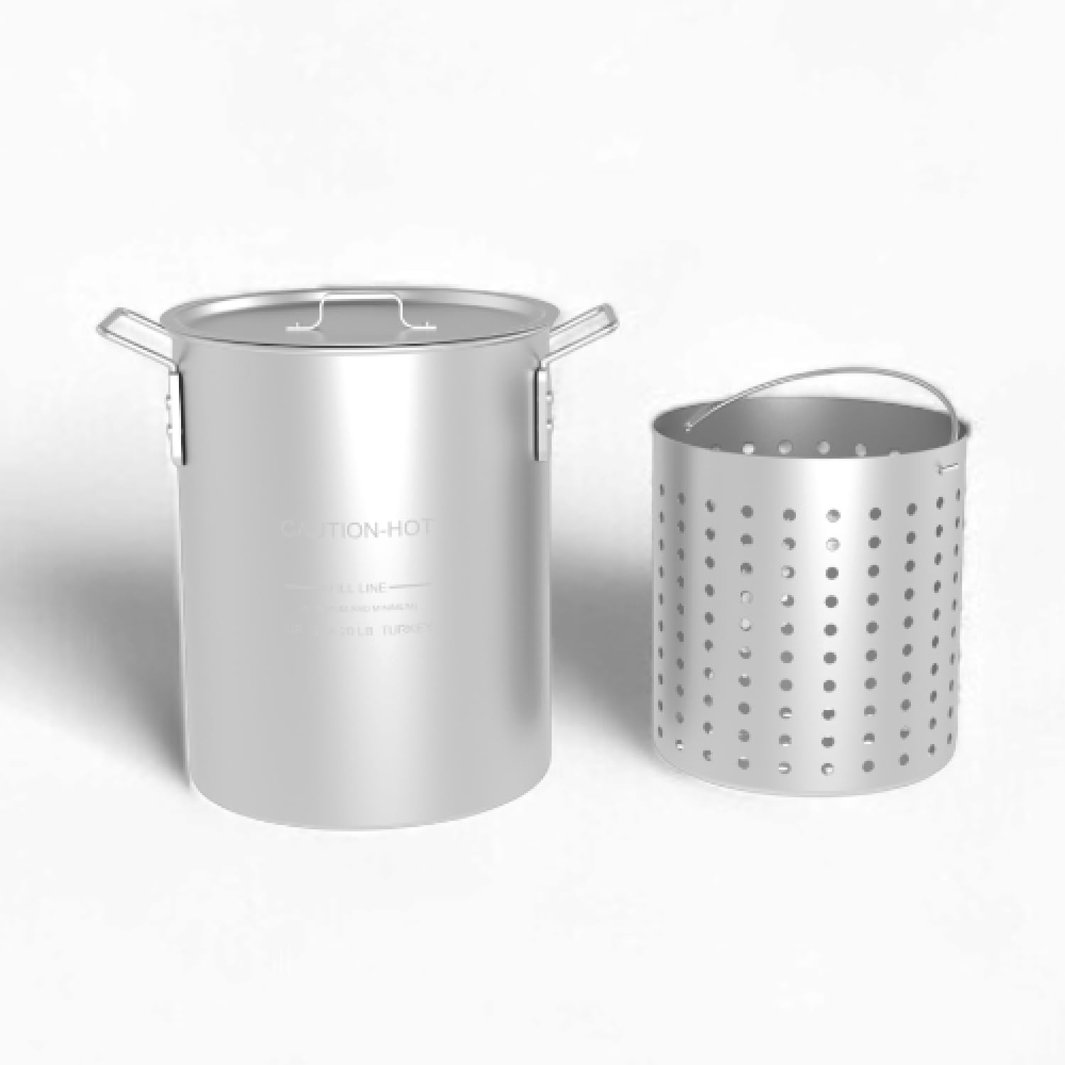 View 1 of **MISSING STRAINER**
GasOne 30Qt Aluminum Stock Pot with Strainer and Lid – Large Deep Fryer Pot with Basket for Boiling, Frying Turkey, Seafood, Crawfish – Food-Grade Aluminum Large Cooking Pot with Sturdy Handles